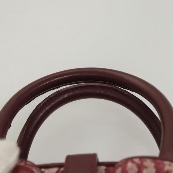 DIOR Trotter Canvas Saddle Hand Bag Red Gold - Picture 8 of 13